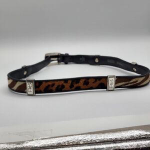 Brighton animal print calf hair belt
